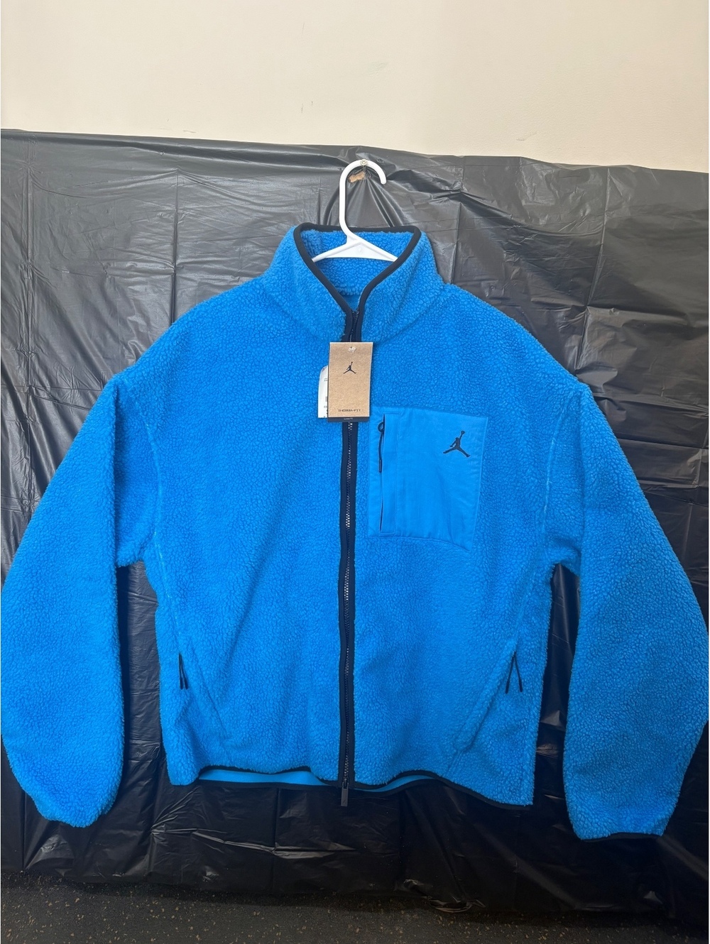 (New) Nike Jordan Blue Sherpa Fleece Jacket Size Medium